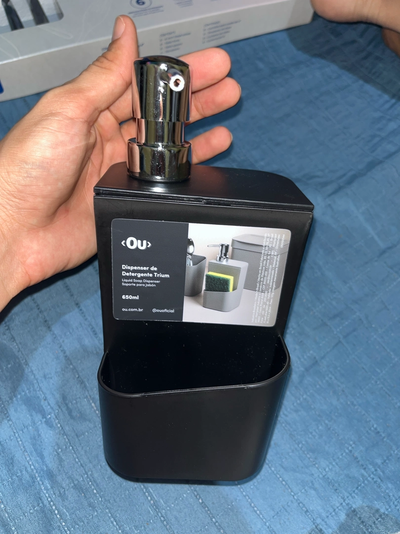 Dispenser de Detergente Trium Ou 650Ml - Preto